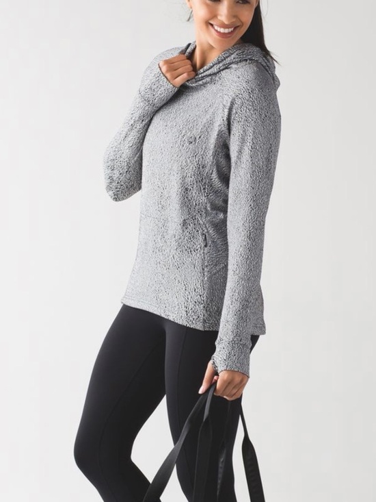 lululemon athletica Tops - Lululemon Ready To Rulu Hoodie
Running Luon Spray Jacquard White Black